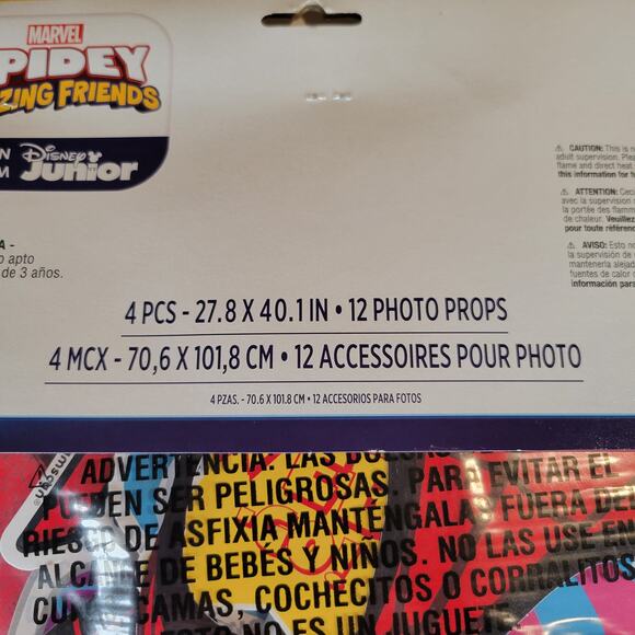 Marvel Spidey and Friends Scene Setter with 12 Photo Props Kit Disney Birthday - Picture 4 of 8